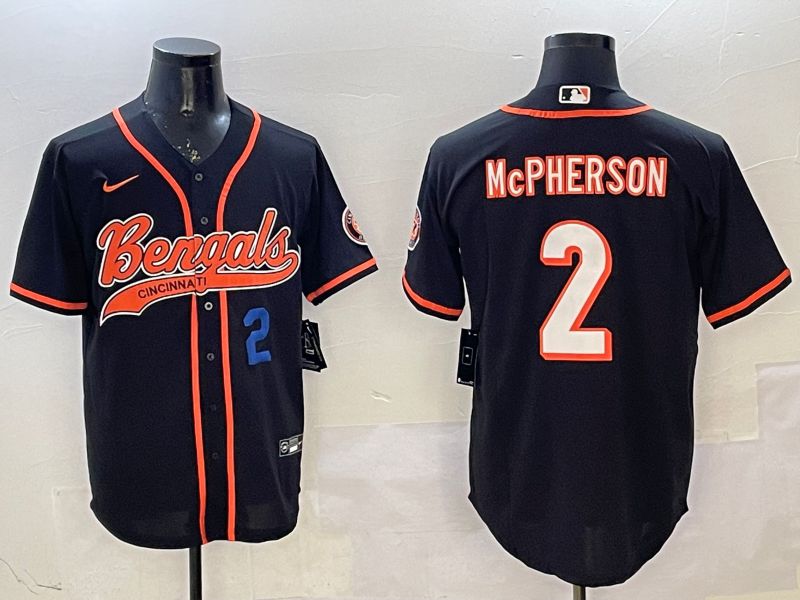 Men Cincinnati Bengals 2 Mcpherson Black Joint Name 2025 Nike Limited NFL Jersey style 5